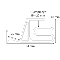 MG Shelf Clamp Black Classic