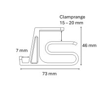 MG Shelf Clamp Slim Alabaster White